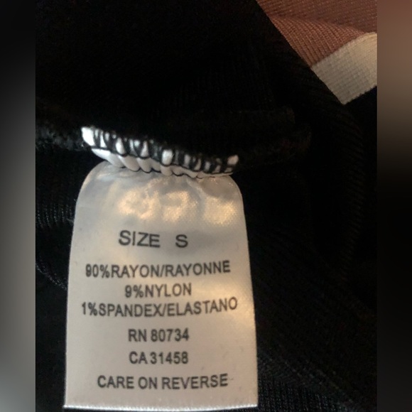 Colour-block Bodycon Bandage Mini Dress (Black, White, Pink) - Picture 7 of 9